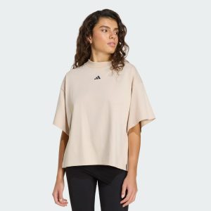 Áo Thun Adidas 3 Stripes Studio Nữ Be