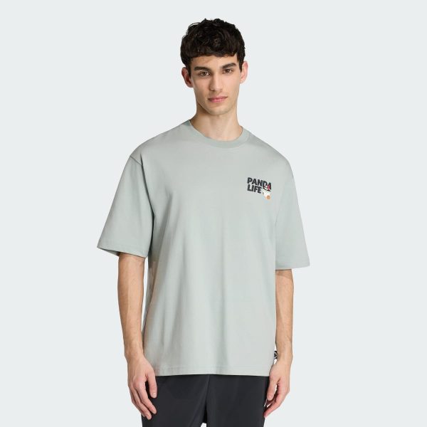 Áo Thun Panda Chill Hoop Graphic Adidas Nam Xanh Lá