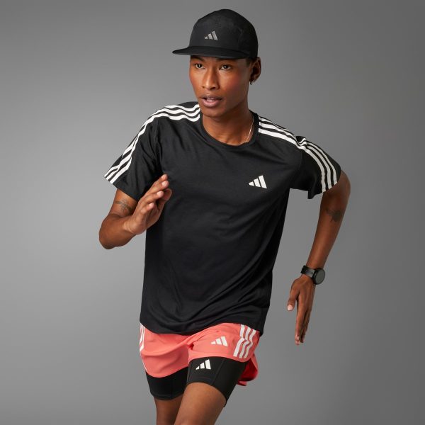 Áo Thun 3 Sọc Own The Run Đen