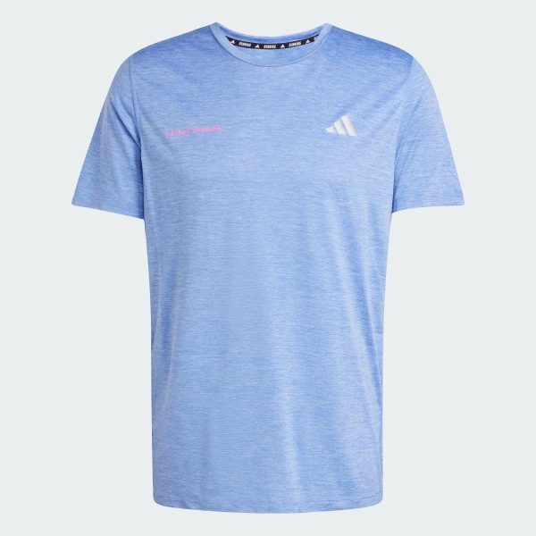 Áo Thun Melange Own The Run Adidas Nam Xanh Dương