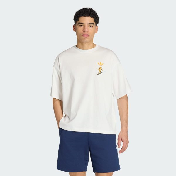Áo thun Adidas In Hình Câu Lạc Bộ Trượt Tuyết Phục Cổ