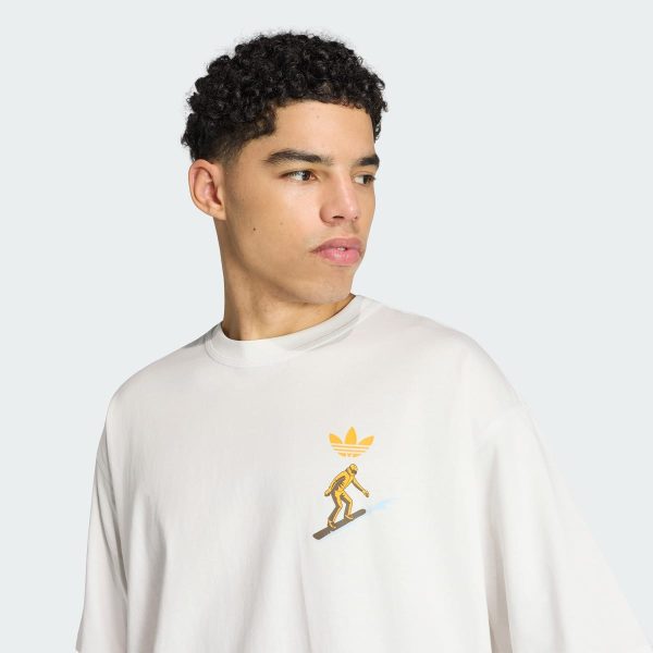 Áo thun Adidas In Hình Câu Lạc Bộ Trượt Tuyết Phục Cổ