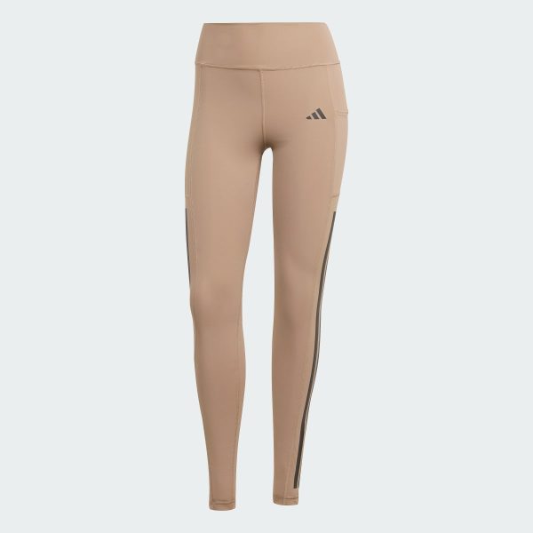 Quần bó tập luyện Adidas Dài 3 Sọc Optime Nữ