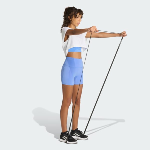 Quần Legging Ngắn 3 Stripes Studio All Me Booty Adidas Nữ