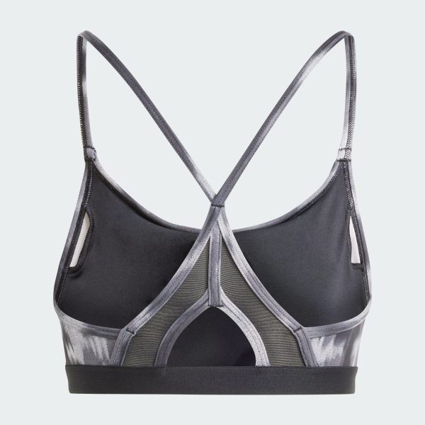 Áo Bra Phủ Họa Tiết Light Support Aeroreact Adidas Nữ