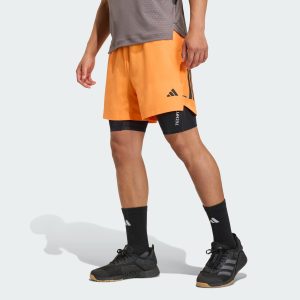 Quần Short 3 Gạch D4T PrimeLift Adidas Nam Màu Cam